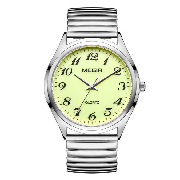 Wholesale Spring Watch Elastic Band Strong Luminous Couple Watch Alloy Case Round Dial Leisure Style