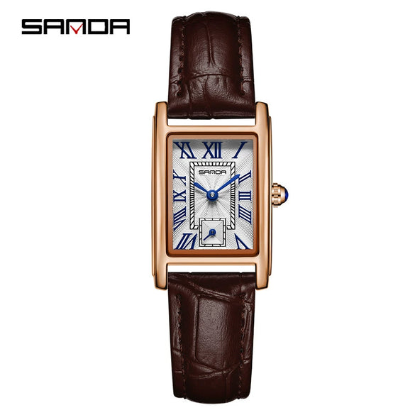 Wholesale Square Alloy Alloy And Steel Belt Quartz Women's Watch With Roman Numeral Semiwaterproof And Leisure Style