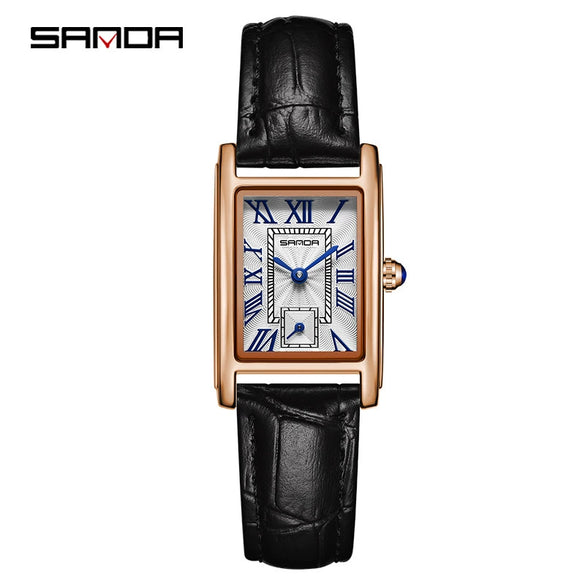 Wholesale Square Alloy Alloy And Steel Belt Quartz Women's Watch With Roman Numeral Semiwaterproof And Leisure Style