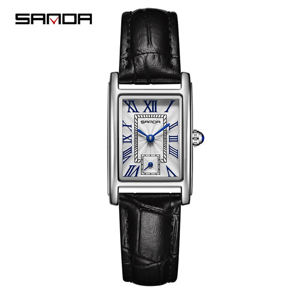 Wholesale Square Alloy Alloy And Steel Belt Quartz Women's Watch With Roman Numeral Semiwaterproof And Leisure Style