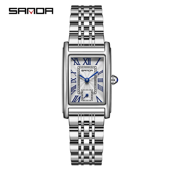 Wholesale Square Alloy Alloy And Steel Belt Quartz Women's Watch With Roman Numeral Semiwaterproof And Leisure Style