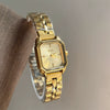 Wholesale Square Alloy And Metal Ladies' Medieval Style Simple Elegant High End Fashion Light Luxury Wristwatch With Spiral Crown And Butterfly Double Snap Buckle