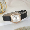 Wholesale Square Alloy Case Imitation Leather Strap Quartz Watch For Women Fashion And Simple Design