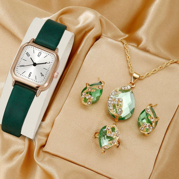 Wholesale Square Alloy Case Imitation Leather Strap Quartz Watch For Women Fashion And Simple Design
