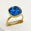 Wholesale Square And Heart Shape Zircon Inlaid Stainless Steel Electroplating Ring For Female