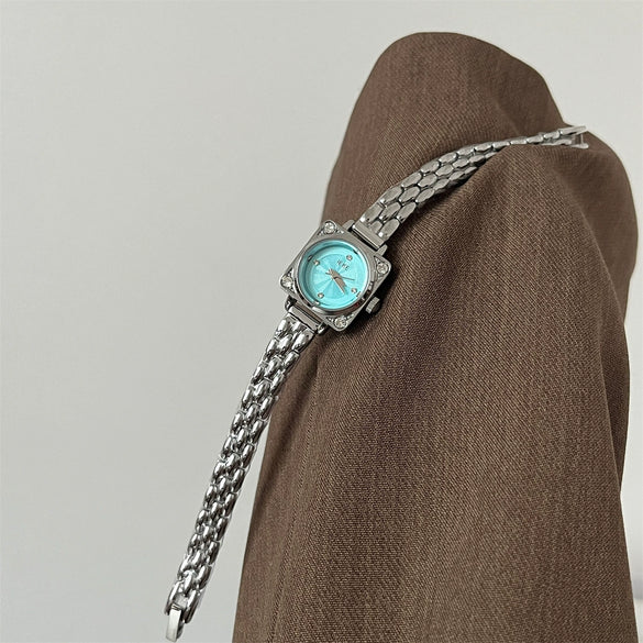 Wholesale Square And Round Diamondencrusted Quartz Bracelet Watch For Women Made Of Alloy Stainless Steel And Metal