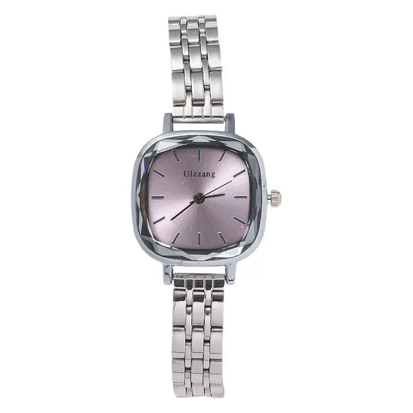 Wholesale Square Casual Alloy Case Stainless Steel Band Female Student Silver Vintage Watch