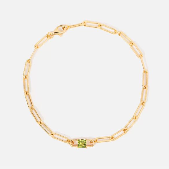 Wholesale Square December Birthstone Colorful Zircon Bracelet In Light Luxury Geometric Style Made Of Titanium Steel With Electroplating For Women And Unisex