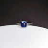 Wholesale Square Diamond Ring Copper Electroplated Sapphire Moissanite Four Claw Engagement Ring For Women