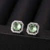 Wholesale Square Earrings Copper Inlaid Zircon Geometric Allmatching Women's
