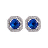 Wholesale Square Earrings Copper Inlaid Zircon Geometric Allmatching Women's