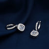 Wholesale Square Earrings For Women Copper Inlaid Zircon Geometric Style