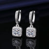Wholesale Square Earrings For Women Copper Inlaid Zircon Geometric Style