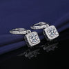 Wholesale Square Earrings For Women Copper Inlaid Zircon Geometric Style