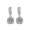 Wholesale Square Earrings For Women Copper Inlaid Zircon Geometric Style