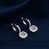 Wholesale Square Earrings For Women Copper Inlaid Zircon Geometric Style