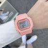 Wholesale Square Electronic Watch Plastic Mirror Silicone Strap Plastic Case Leisure Style For Female Students