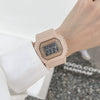 Wholesale Square Electronic Watch Plastic Mirror Silicone Strap Plastic Case Leisure Style For Female Students