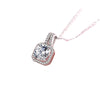 Wholesale Square Four Claw Full Diamond Drop Shape Copper Water Wave Chain Women's Fashion Clavicle Chain Necklace Jewelry