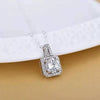 Wholesale Square Four Claw Full Diamond Drop Shape Copper Water Wave Chain Women's Fashion Clavicle Chain Necklace Jewelry