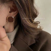 Wholesale Square Light Luxury Alloy Earrings For Women With Geometric Pattern And Electroplating