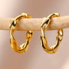 Wholesale Square Pleated Geometric Earrings Copper Gold Plated Inlaid With Artificial Gemstones Semiprecious Stones Electroplated Sweet Cool Style
