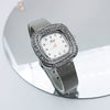 Wholesale Square Quartz Watch With Starry Diamond Mesh Strap Alloy Case Stainless Steel Strap Light Luxury Leisure Style