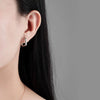 Wholesale Square S925 Sterling Silver Geometric Electroplated Earrings For Women