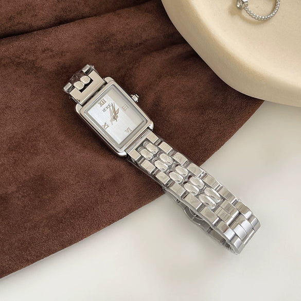 Wholesale Square Scale Gold Steel Band Quartz Watch For Women Retro High End Casual Style