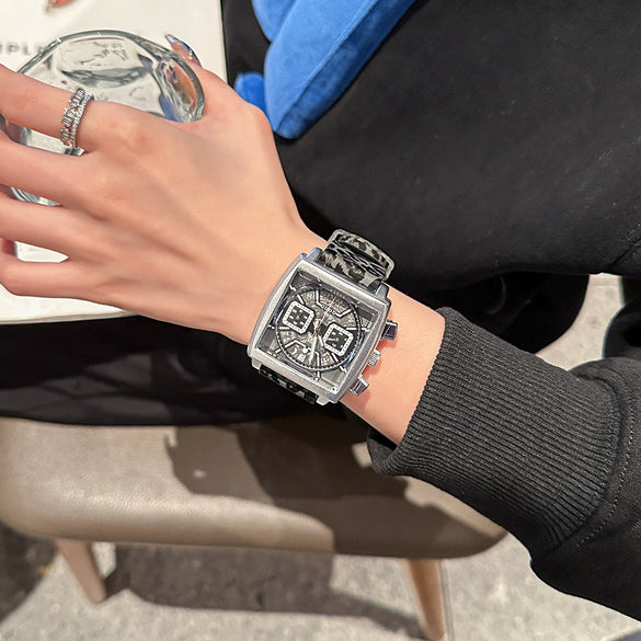 Wholesale Square Silicone Alloy Quartz Watch Leisure Style Suitable For Couples