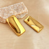 Wholesale Square Stainless Steel 18K Gold Plated Electroplated Geometric Earrings For Women