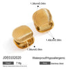 Wholesale Square Women's Light Luxury Niche Stainless Steel Earrings With Geometric Design And Electroplating