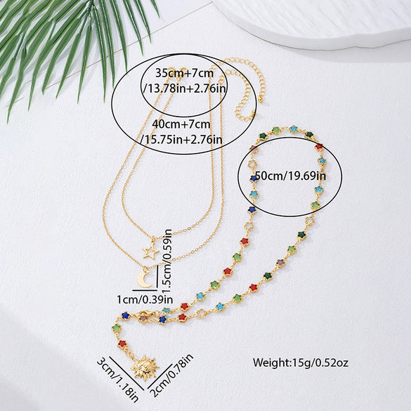 Wholesale Stackable Clavicle Necklace With Flowershaped Diamondencrusted Cross Pendant Electroplated Alloy And Zinc Alloy For Women