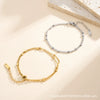 Wholesale Stackable Doublelayer Small Square Bead Bracelet For Women Stainless Steel Geometric Vacuum Plated