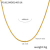 Wholesale Stackable Fashion Women's Titanium Steel Necklace With Round Beads And Snake Bone Chain Electroplated Geometric Design