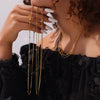 Wholesale Stackable Fashion Women's Titanium Steel Necklace With Round Beads And Snake Bone Chain Electroplated Geometric Design