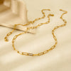 Wholesale Stackable Geometric Cross Chain Jewelry Set Stainless Steel 18K Gold Plated For Women Unisex