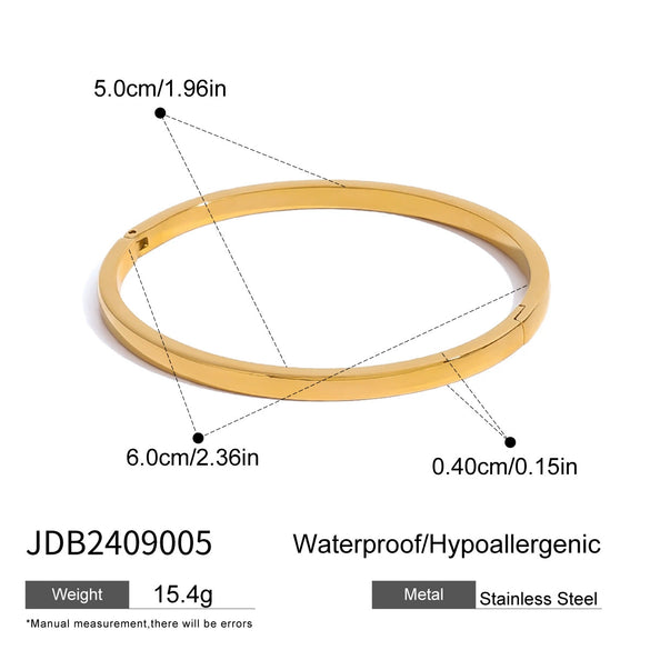 Wholesale Stackable Geometric Stainless Steel Rhinestone Electroplated Bracelet For Women