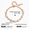 Wholesale Stackable Geometric Stainless Steel Rhinestone Electroplated Bracelet For Women