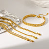Wholesale Stackable Geometric Stainless Steel Women's Bracelet With Diamonds And Zircon Vacuum Plated