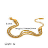 Wholesale Stackable Geometric Stainless Steel Women's Bracelet With Diamonds And Zircon Vacuum Plated