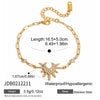 Wholesale Stackable Geometric Titanium Steel Electroplated Bracelet For Women With Minimalist Style