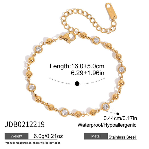 Wholesale Stackable Geometric Titanium Steel Electroplated Bracelet For Women With Minimalist Style