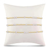 Wholesale Stackable Goldplated Copper Pearl Bead Bracelet 3Piece Set Geometric Unisex Jewelry