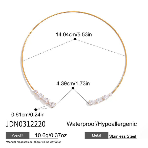 Wholesale Stackable Jewelry Set Stainless Steel Titanium Steel Geometric Electroplated Necklace And Bracelet For Women
