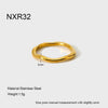 Wholesale Stackable 18K Gold Plated Stainless Steel Wave Ring For Women And Men