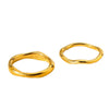 Wholesale Stackable 18K Gold Plated Stainless Steel Wave Ring For Women And Men