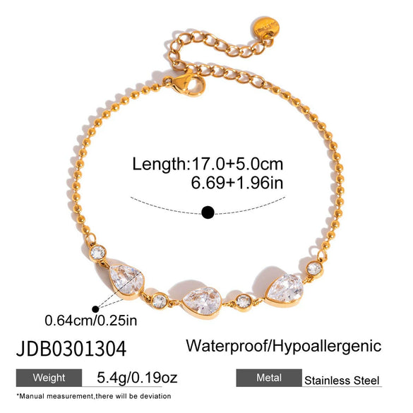 Wholesale Stackable Stainless Steel Geometric Electroplated Bracelets For Women Light Luxury High End Jewelry