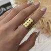 Wholesale Stackable Stainless Steel Geometric Electroplated Line Ring For Unisex