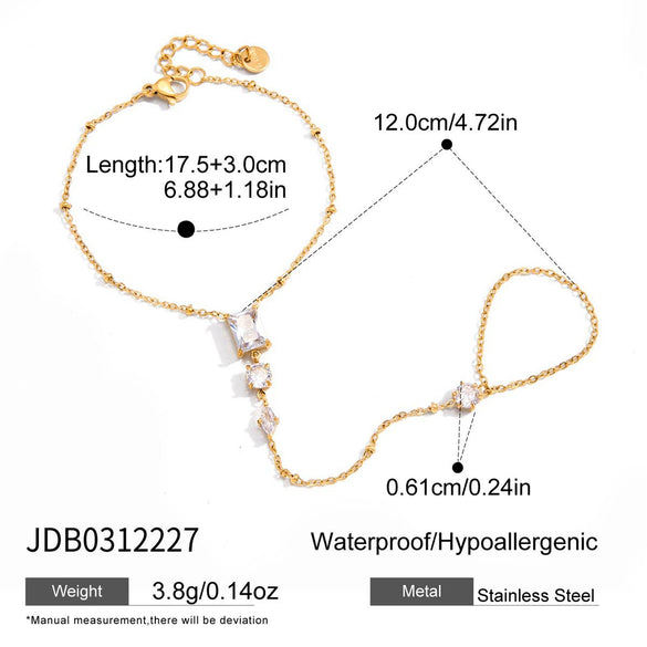 Wholesale Stackable Stainless Steel Geometric Electroplated Women's Bracelet